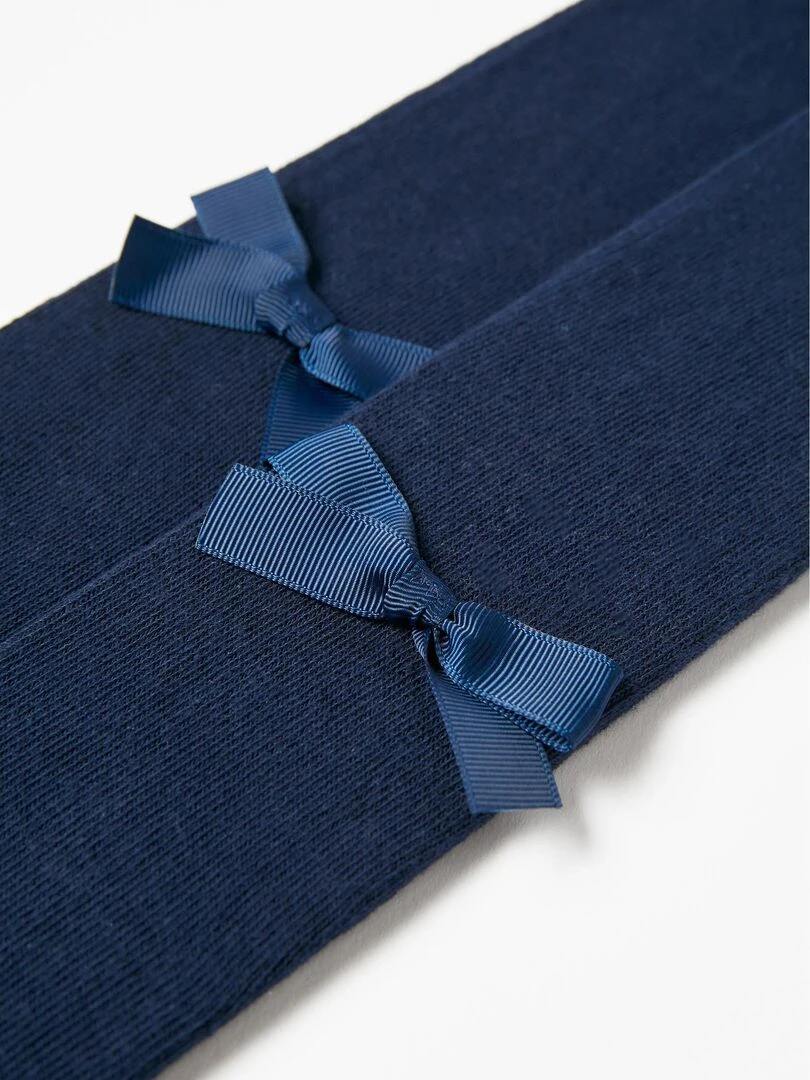 Collant en coton stretch essential line 'Zippy'   Bleu nuit