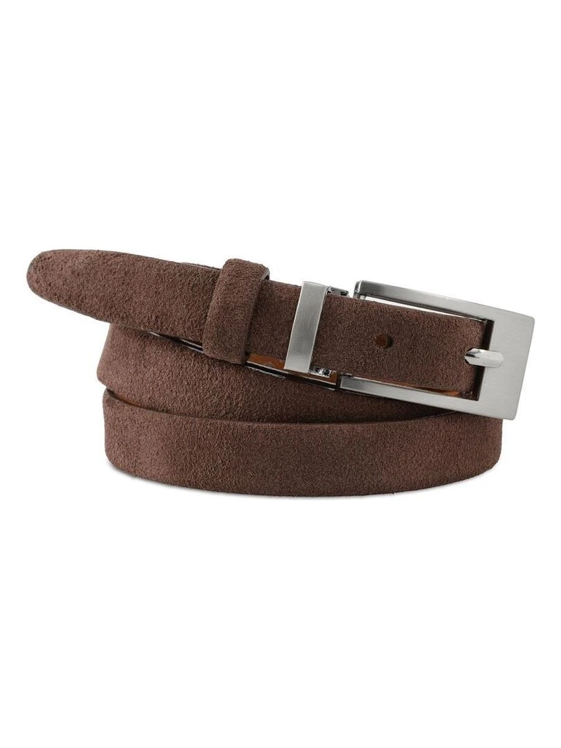 Ceinture Plein Cuir suédine Celina Fabrication UE Marron