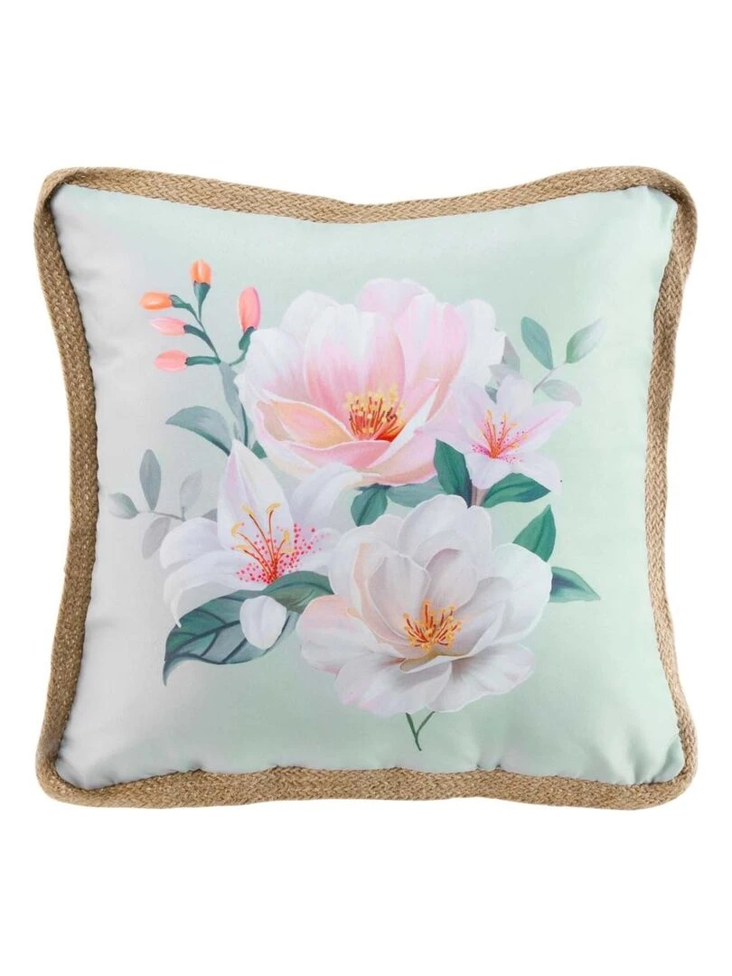 Coussin passepoil à l'esprit romantique Vert clair