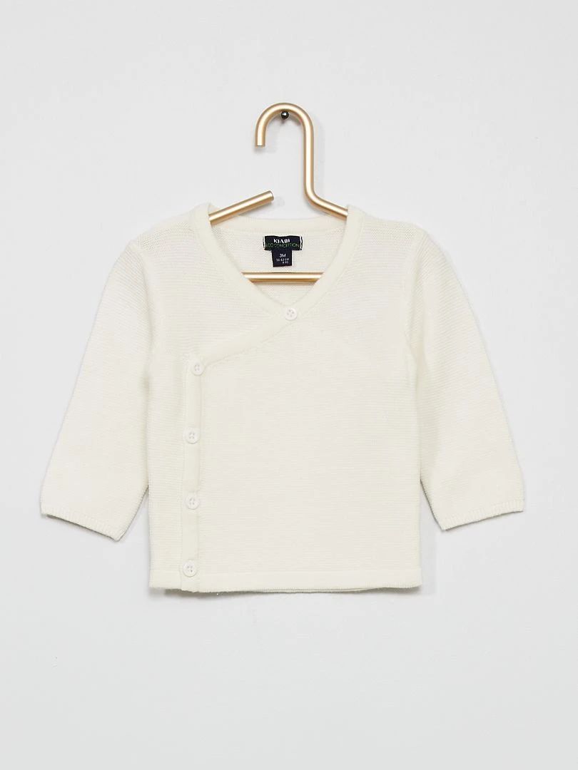 Pull en maille point mousse Blanc