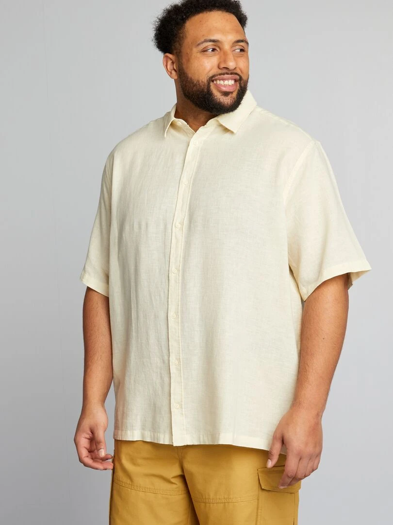 Chemise manches courtes   Jaune