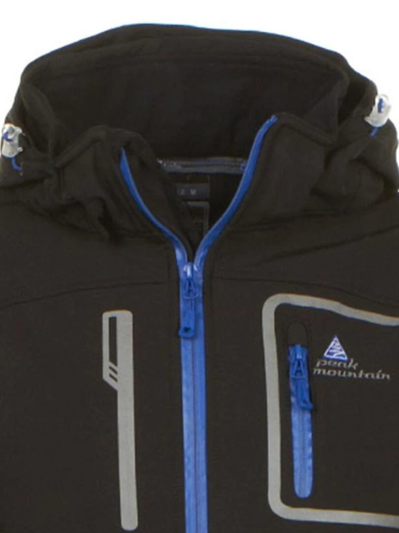 Blouson softshell homme COFTIBI   PEAK MOUNTAIN   Noir Noir