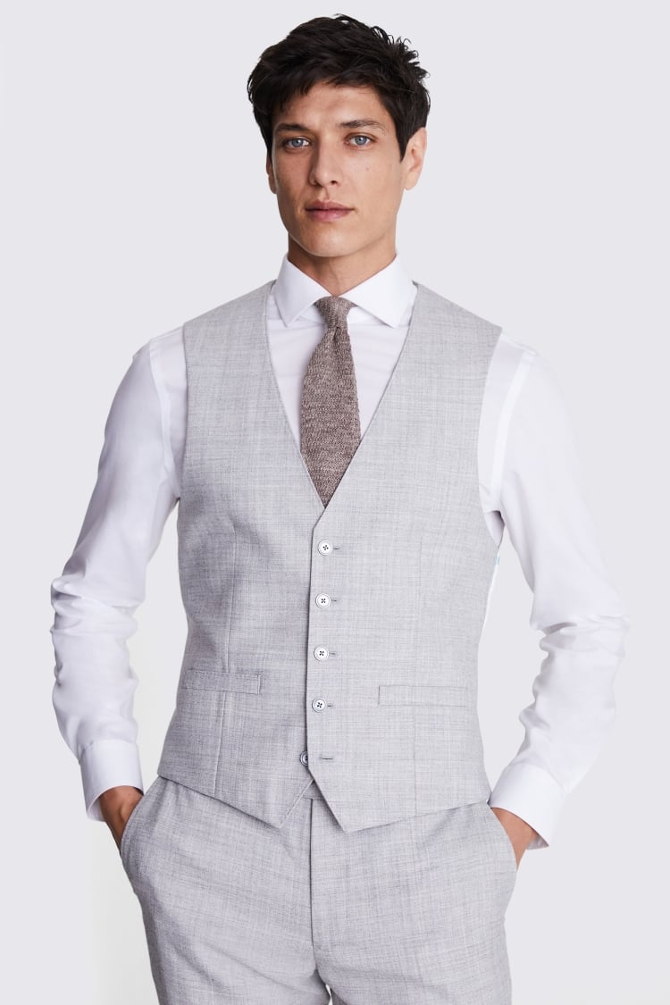 Slim Fit Light Grey Waistcoat Buy Online at Moss