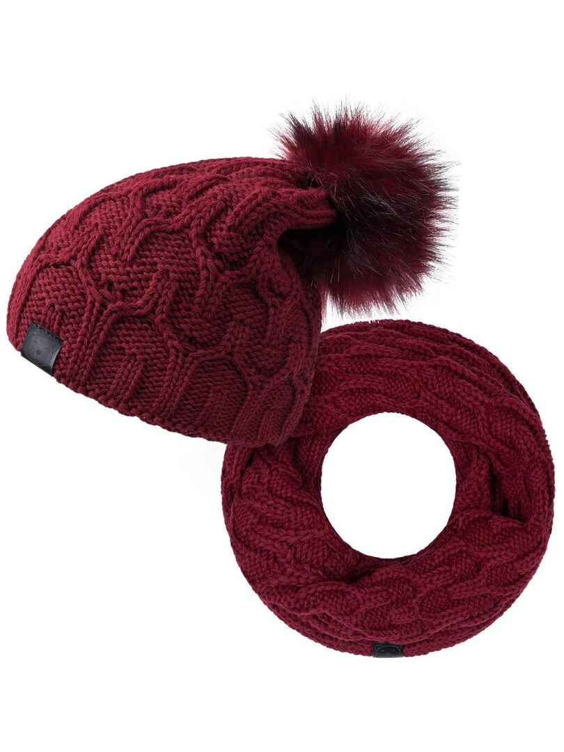 Ensemble Snood Bonnet Maribel Made in UE Bordeaux