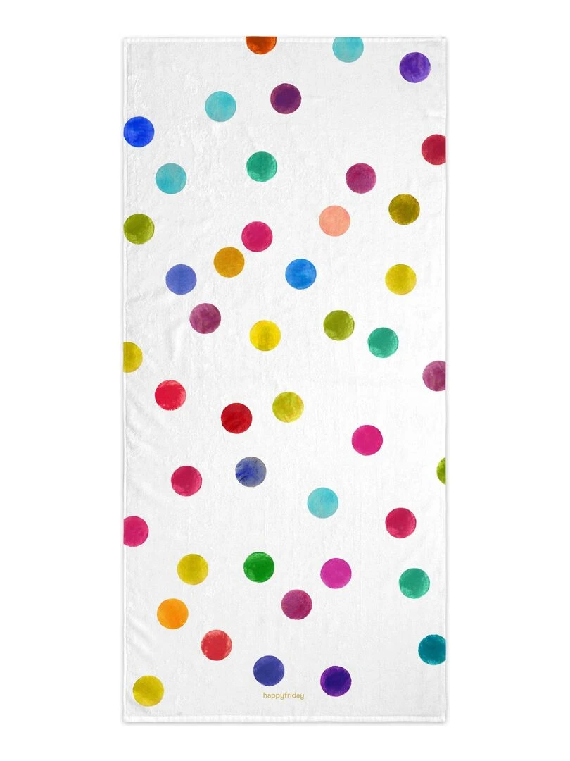 Serviette Confetti "Happyfriday"   Blanc