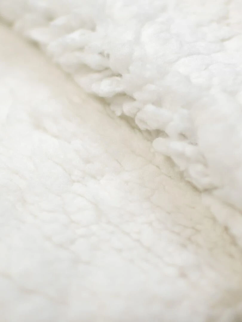 Couverture en gaze de coton et sherpa Jeanne Gris