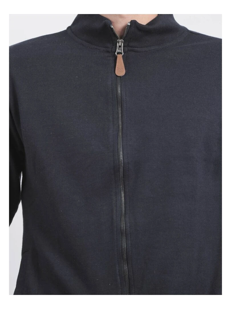 Gilet zippé col montant WITS   Bleu marine