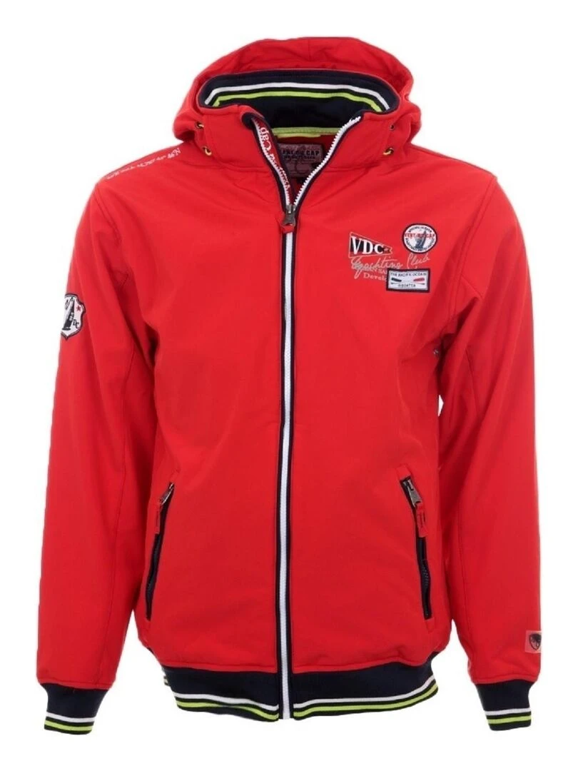 Blouson softshell homme CELORIEN VENT DU CAP Rouge