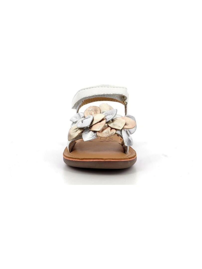 Sandales Cuir Cloknot   Blanc