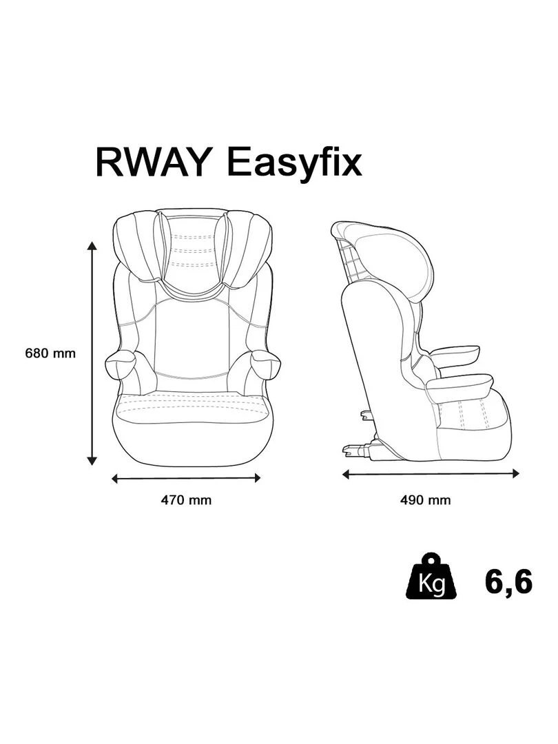 Siège Auto Rehausseur Rway Easyfix Groupe 2/3 (15 36kg)   Disney Cars   Bleu