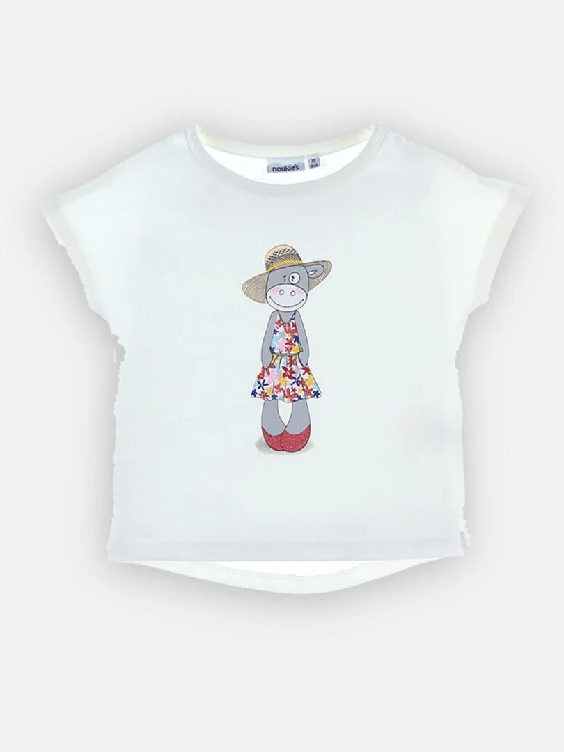 T shirt Lola à courtes manches    Noukie's   Blanc