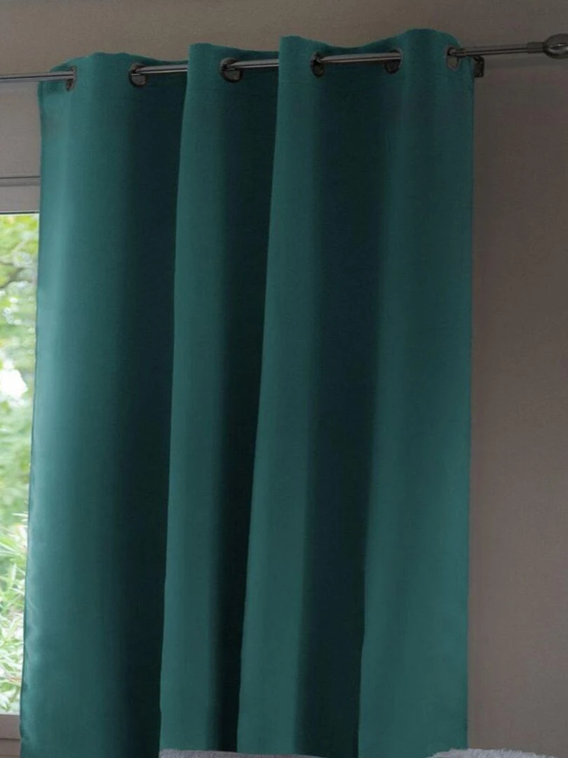 Rideau Occultant Polyester   Bleu canard