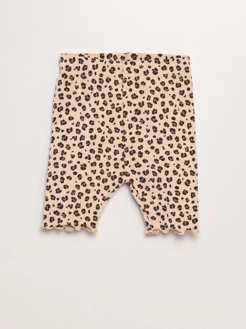 Ensemble tee shirt + legging  imprimé   2 pièces   Léopard