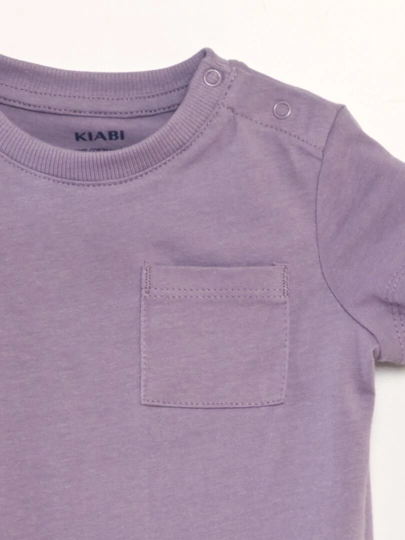T shirt à manches courtes avec poches   VIOLET