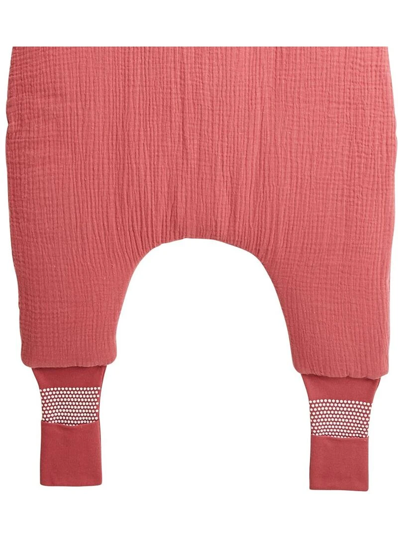Turbulette TOG 2 en gaze de coton avec pieds retroussables Alba   Rose