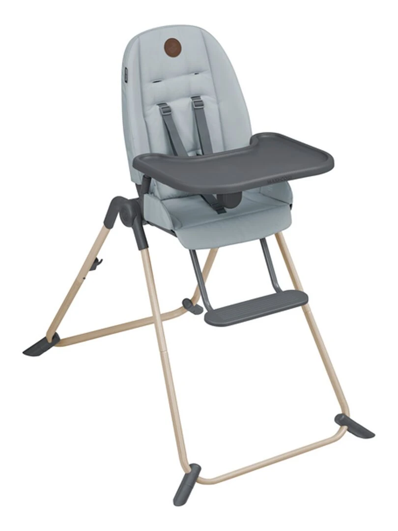 MAXI COSI Ava Chaise haute bébé ultra compacte légère de la naissance à 3 ans Beyond Grey Eco Gris clair