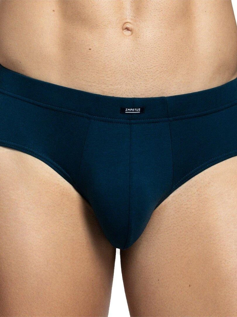 Pack de 2 slips en coton Belmond avec ceinture tubulaire   Bleu