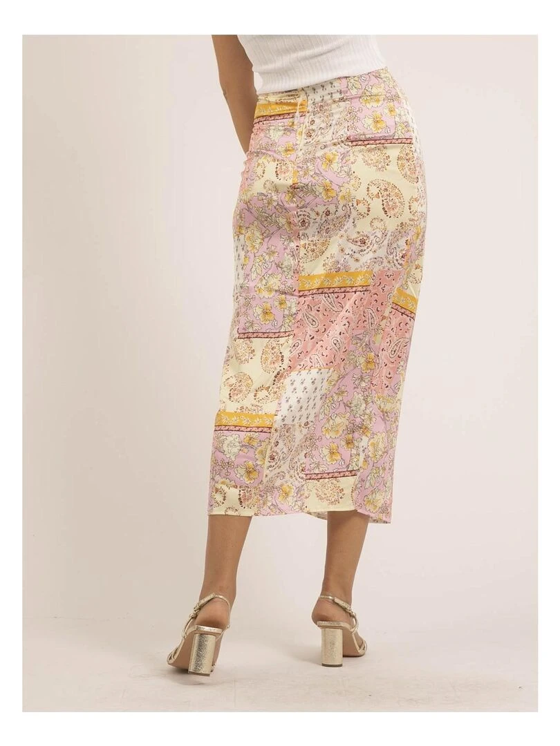 Jupe longue motifs XAENI Rose