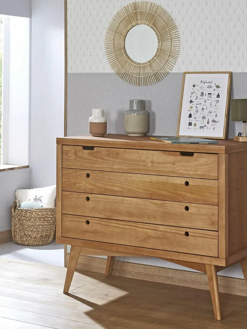 Commode à langer 4 tiroirs Marley   AKITEN RETAIL   Marron