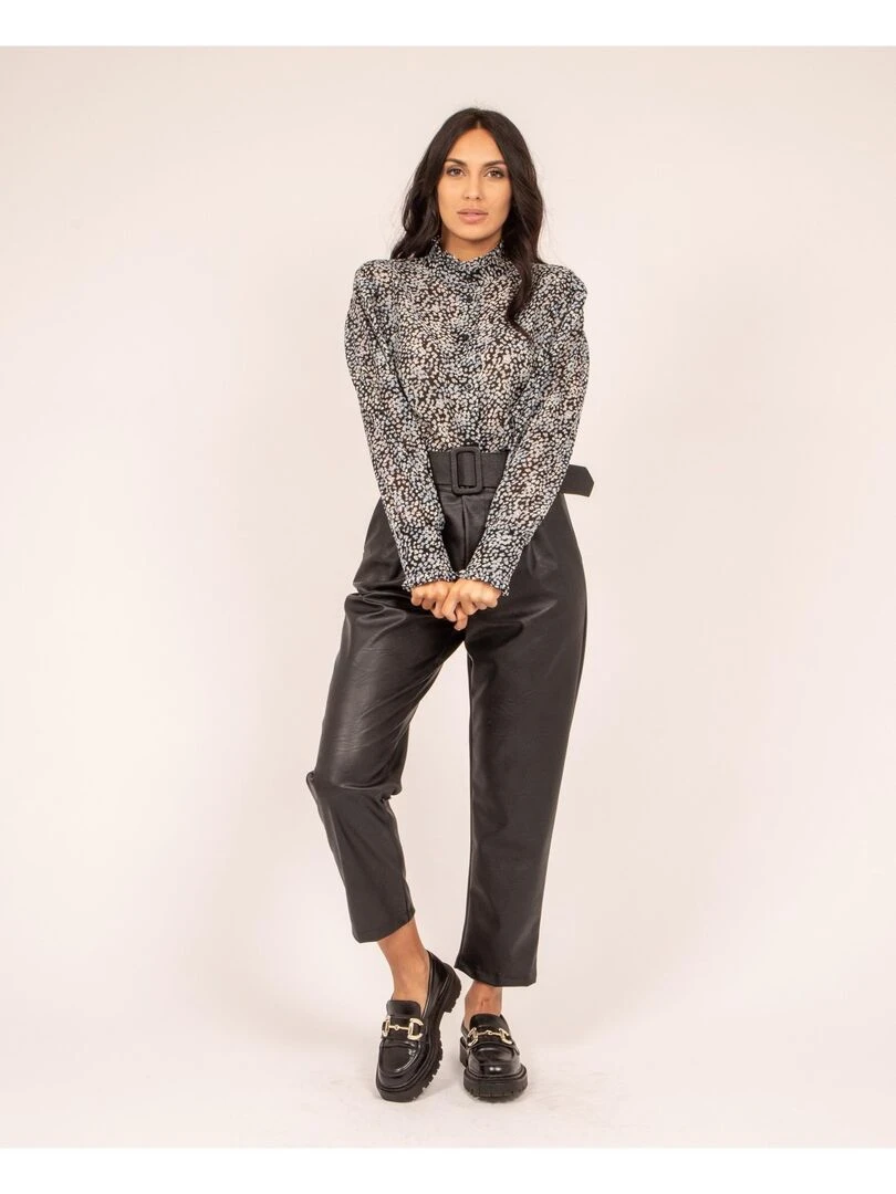 Chemise col mao ORBELO   Bleu