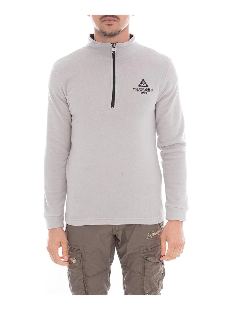 Sweat polaire zip ZATHLON II Gris clair