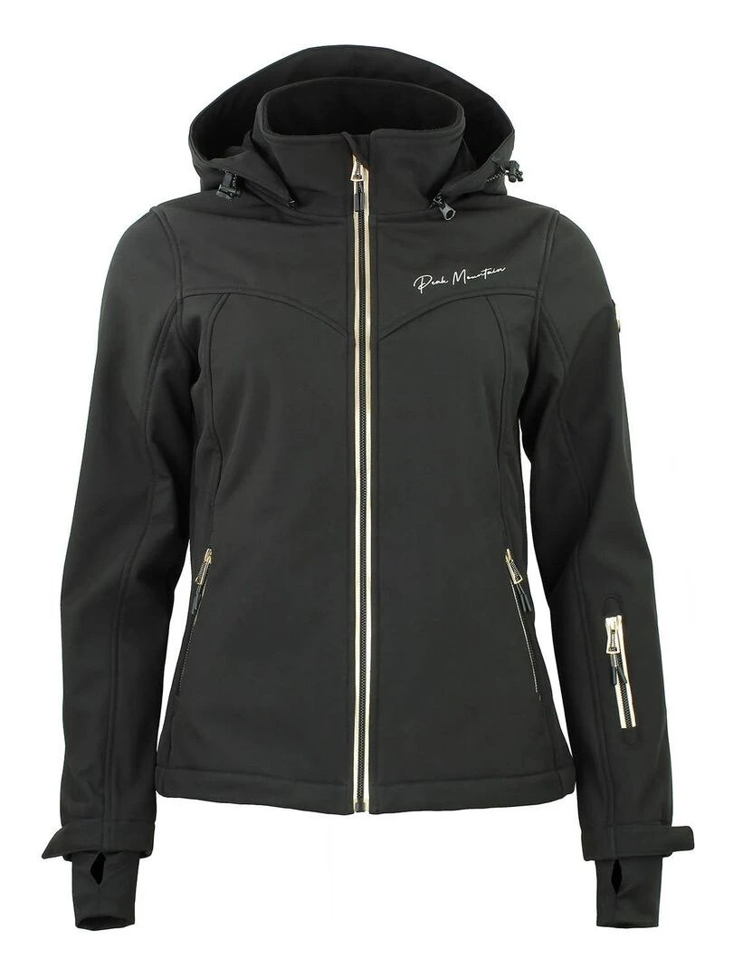Blouson softshell femme AMALEO PEAK MOUNTAIN Noir Doré