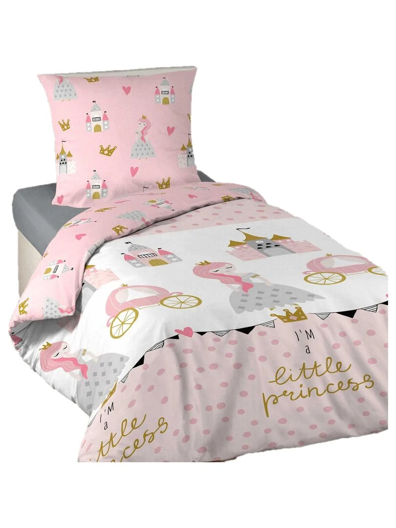 Parure housse de couette Little Princess Rose