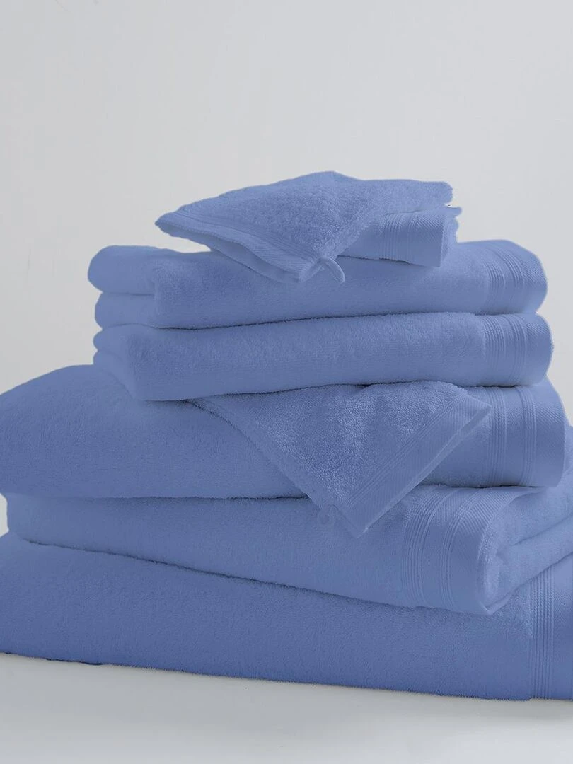 Lot de 6 Gants De Toilette Unis et Colorés Violet