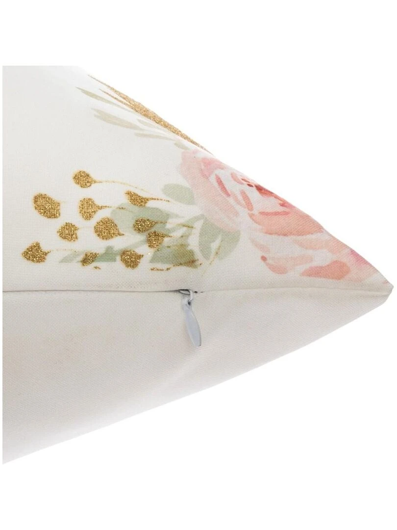 Coussin Licorne pompon 40x40 cm Blanc
