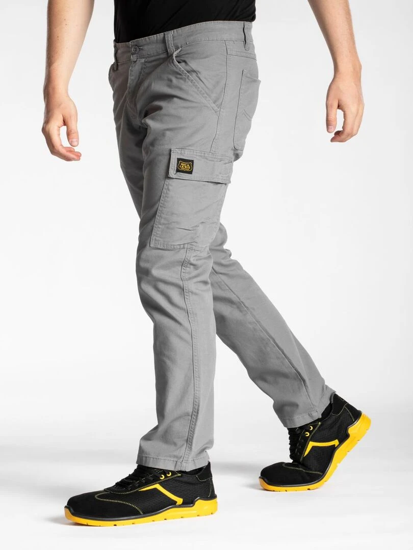 Pantalon de travail coupe charpentier stretch CARP 'Rica Lewis' Gris