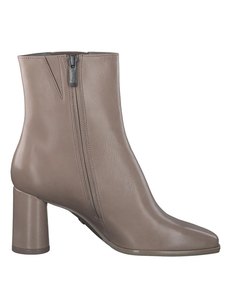 Bottine Cuir à Talons Tamaris Gris