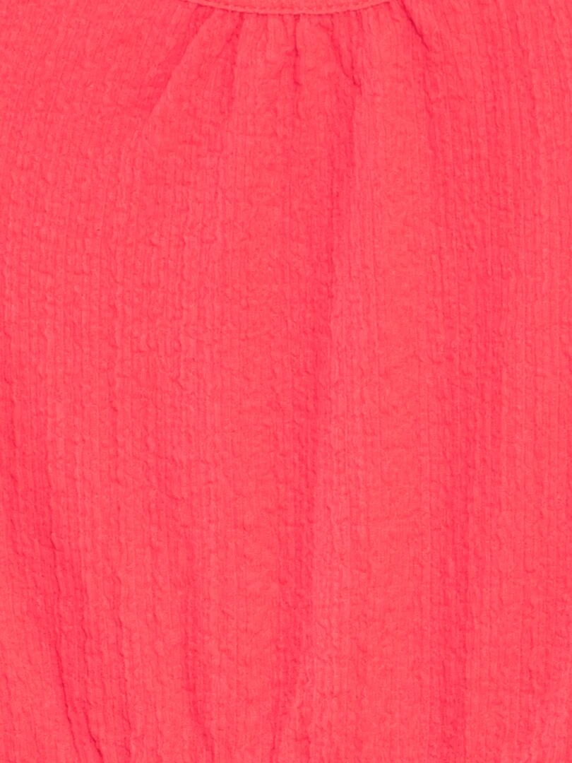 Robe en maille gaufrée   Rouge