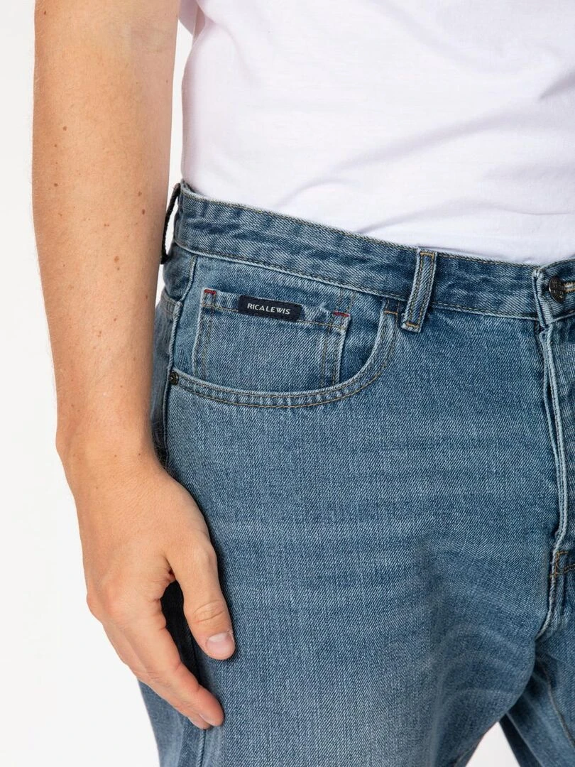 Jeans coupe relax RL60 coton denim brossé RELAXA 'Rica Lewis' Bleu