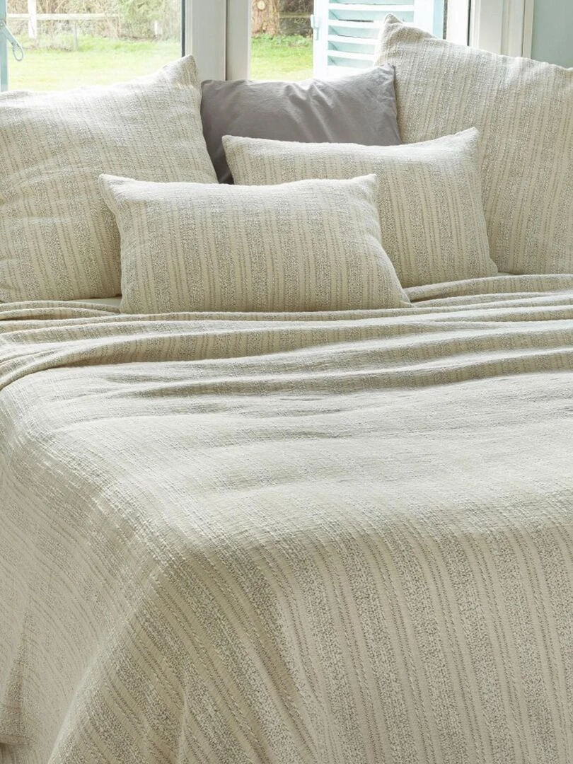 Dessus de lit en tissu jacquard Noir