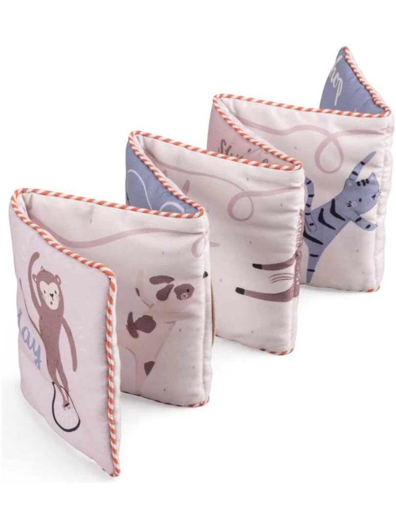 Livre d'activités en tissu Teeny Toes Sebra Rose