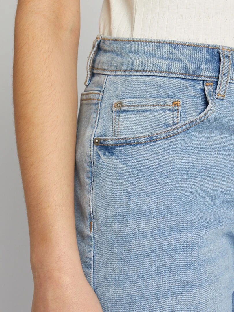 Jean regular taille haute   L30   Triple stone