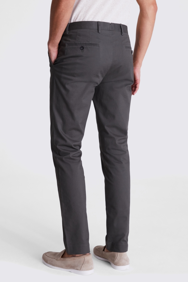Slim Fit Light Grey Seersucker Trousers   Buy Online at Moss
