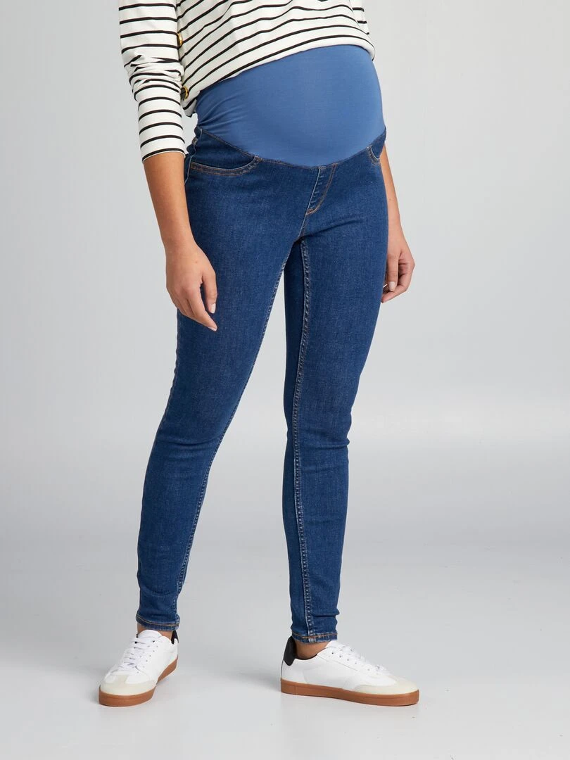Jegging grossesse avec bandeau Bleu