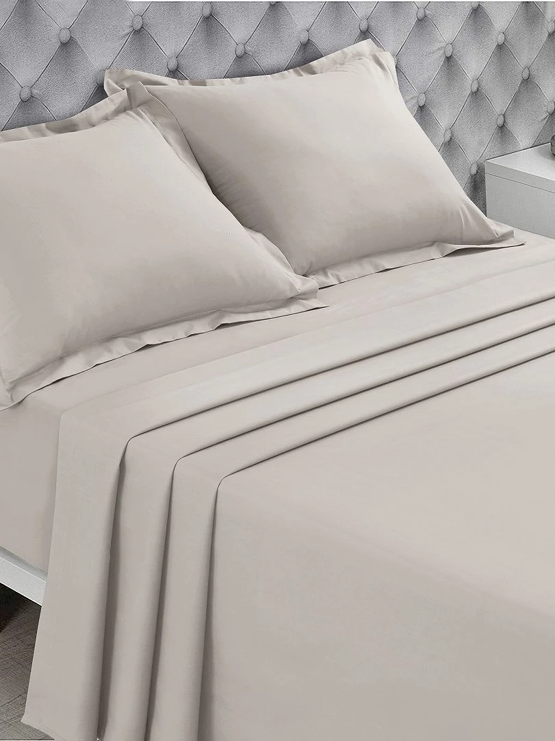 Drap plat uni beige