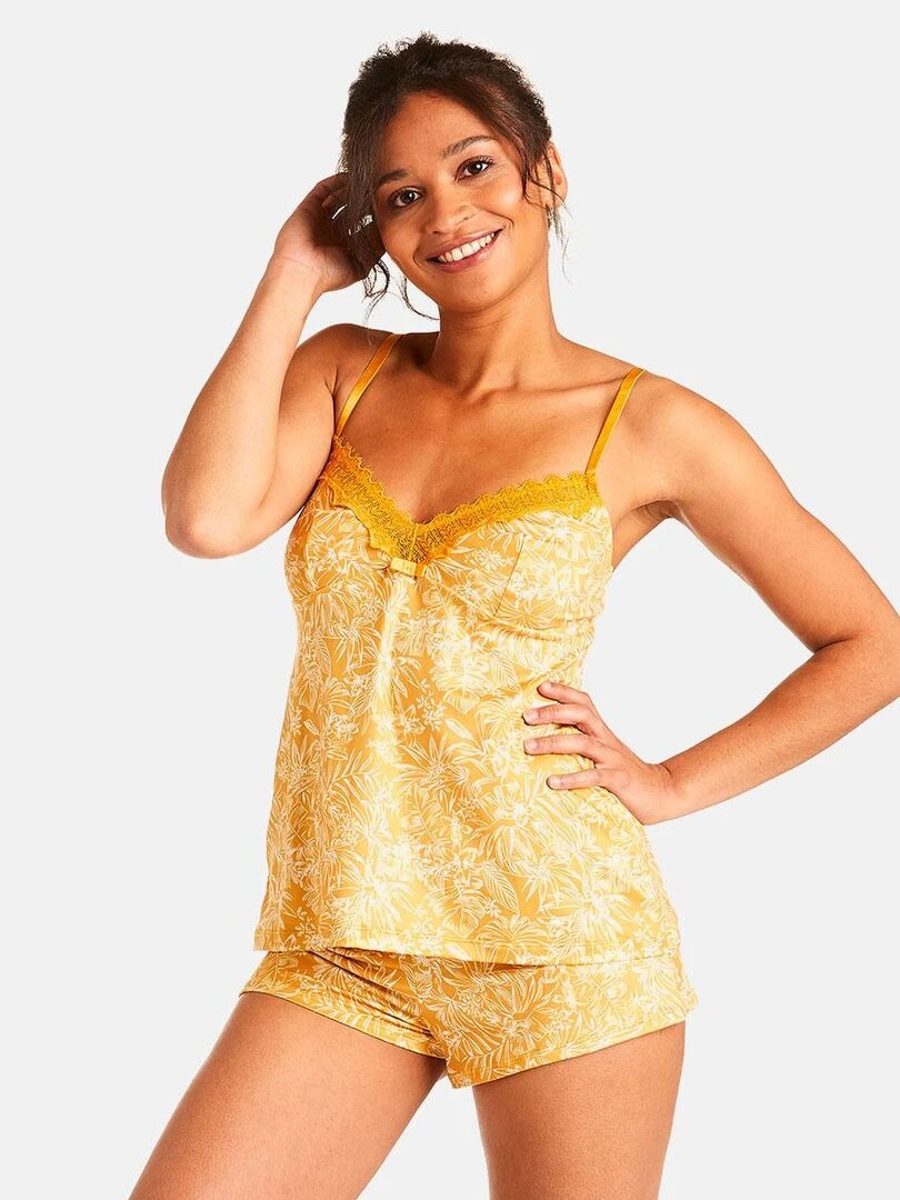 Top short PAMOISON   Pomm'Poire   Jaune