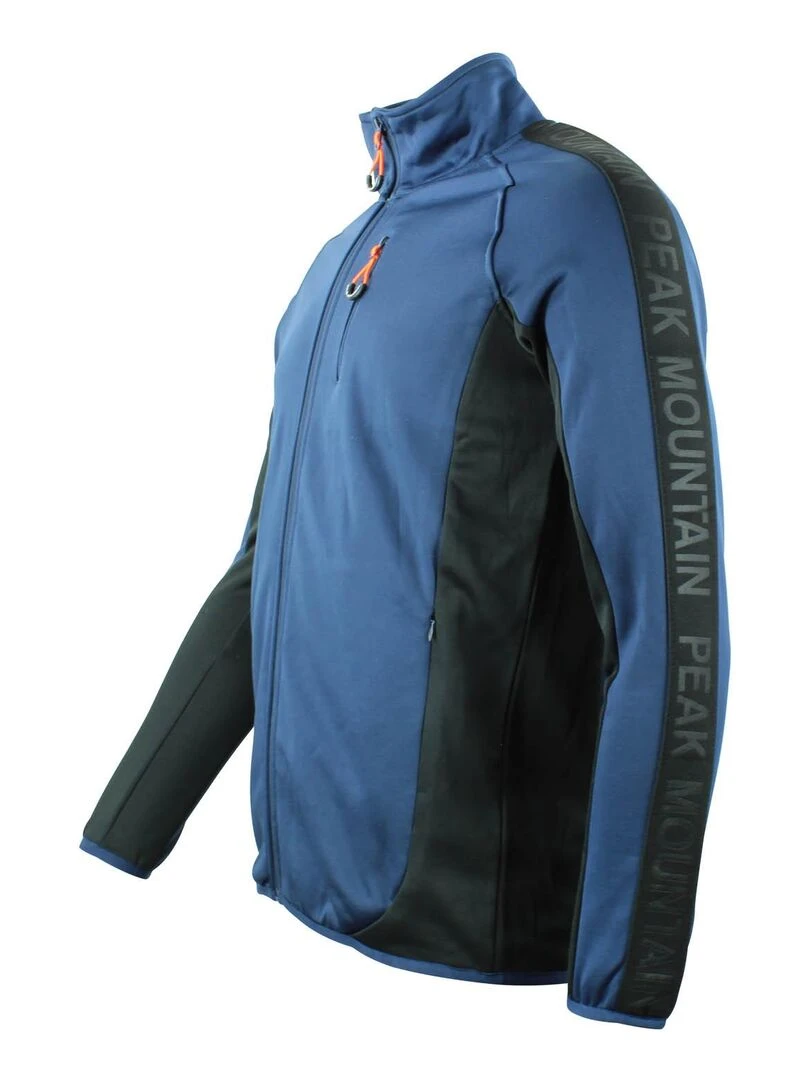 Blouson polarshell homme CEMON   PEAK MOUNTAIN   Bleu marine