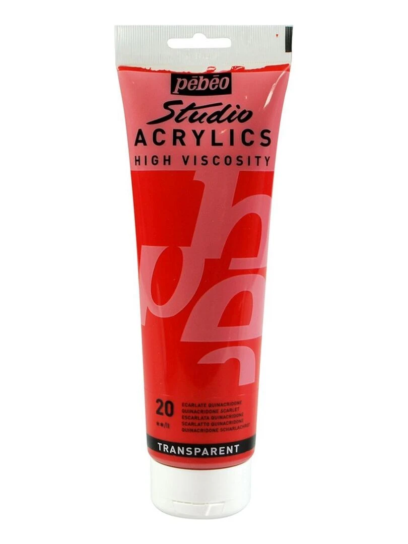 Peinture acrylique transparente Rouge écarlate 250 ml N/A