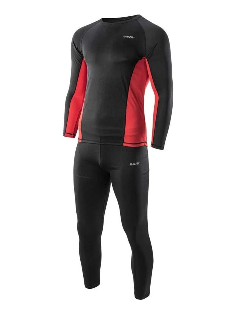Hi Tec   Ensemble Sous vêtements thermiques KAMO   Noir Rouge