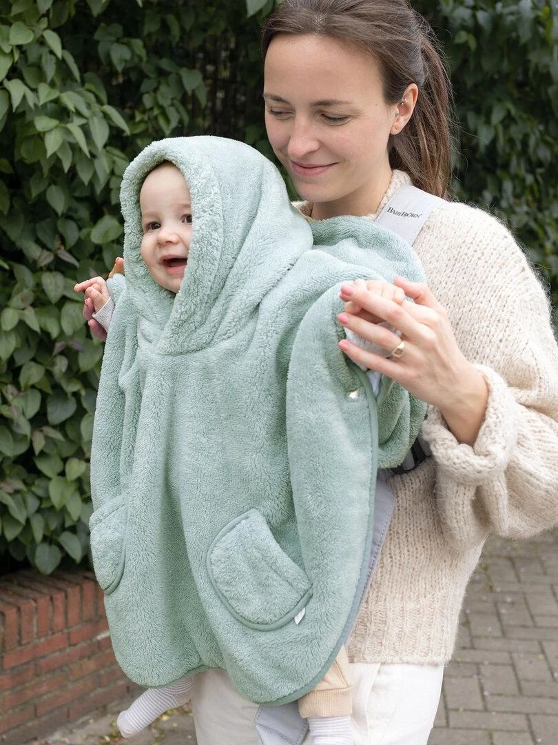 Bemini Poncho de voyage Softy et jersey Vert sapin