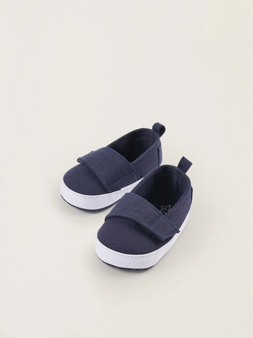 Chaussures à fermeture auto agrippante pour nouveau né ATLANTIC COMPANY Bleu foncé