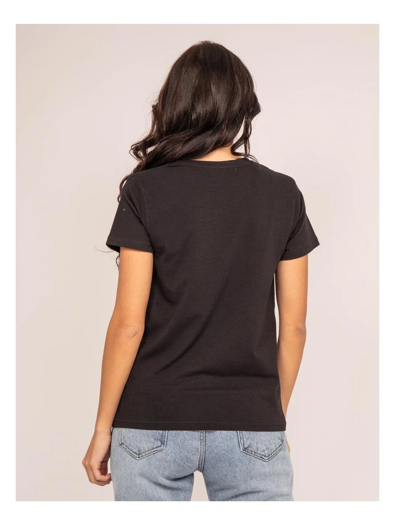T shirt col rond FLAGNOL Noir