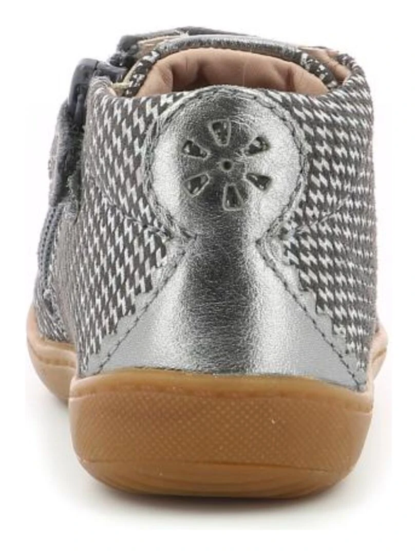 Bottillons Cuir Pastile   Gris