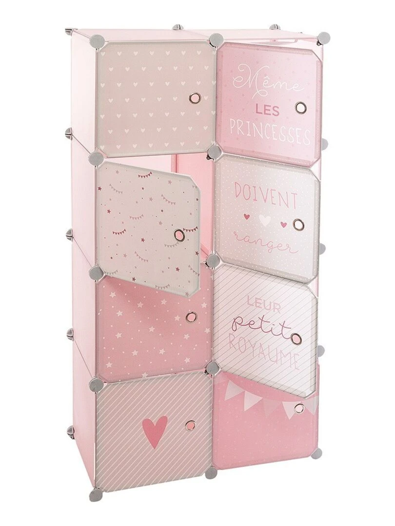 Rangement penderie rose pour enfant Rose
