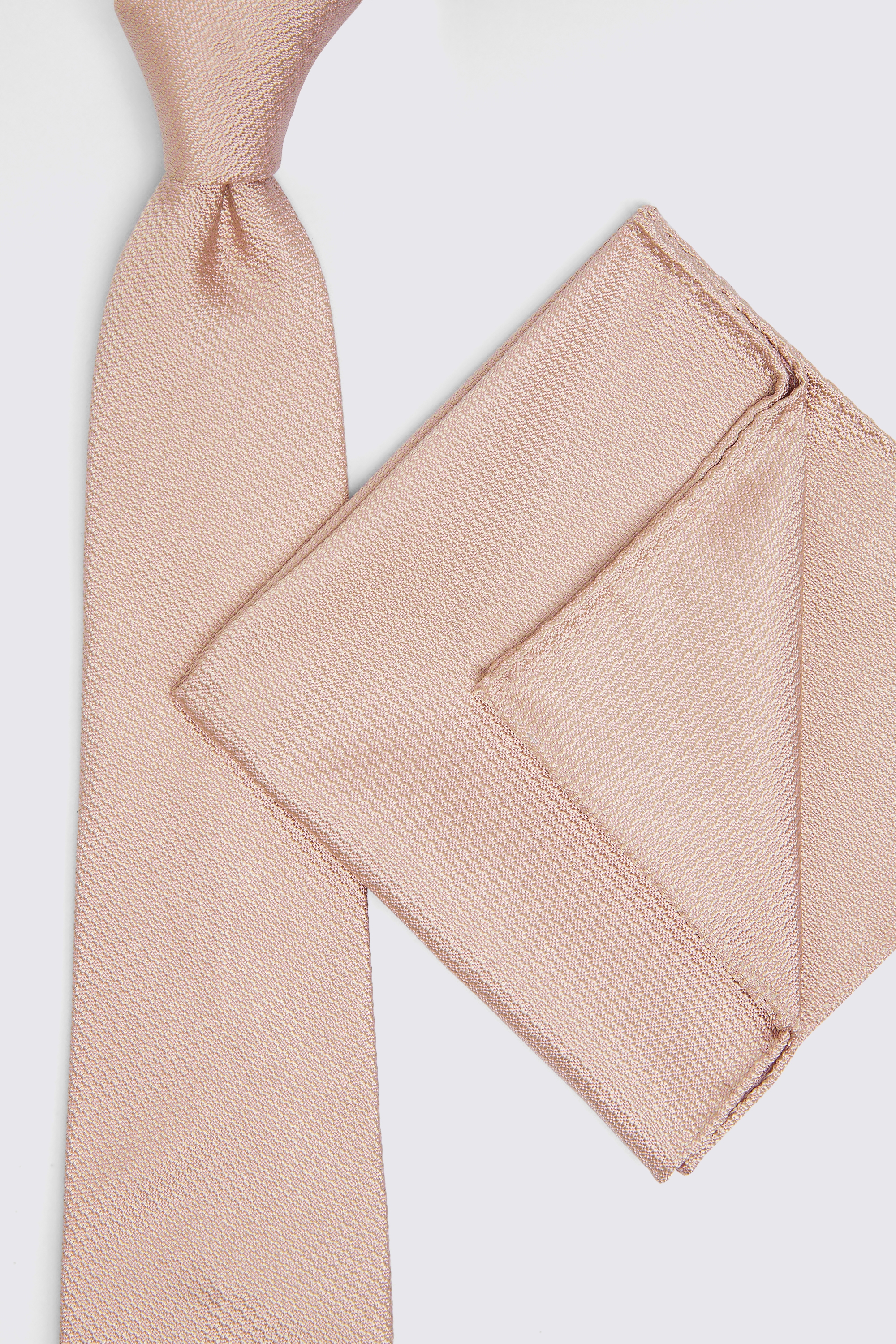 Dusty Pink Silk Semi-Plain Pocket Square   Buy Online at Moss