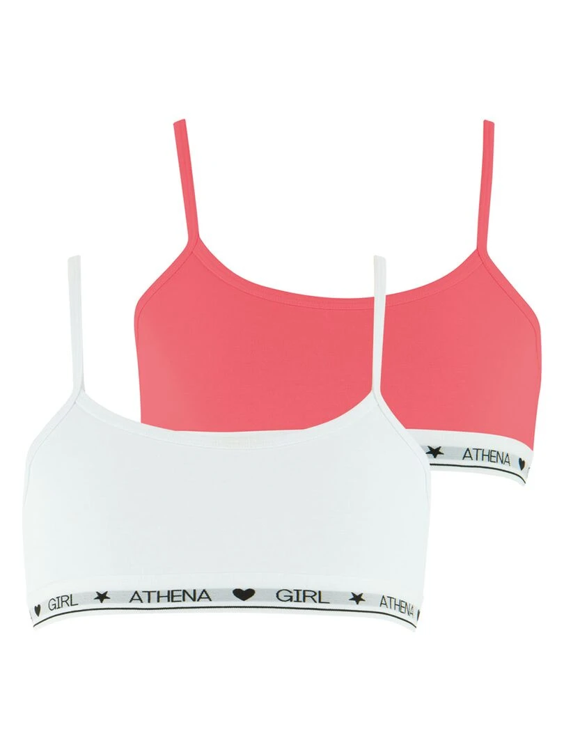Lot de 2 brassières fille Coton Ultra Doux Girl by Blanc Rose